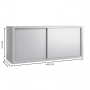 Placard à suspendre inox portes coulissantes 1400 x 400 x 600 mm