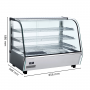 Vitrine chauffante étagères ajustables - INOX - 160L