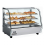 Vitrine chauffante étagères ajustables - INOX - 160L