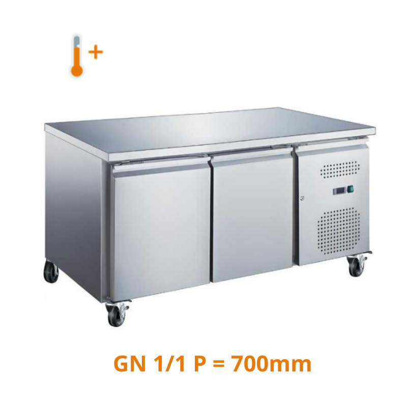 Desserte réfrigérée positive centrale 2 portes P700