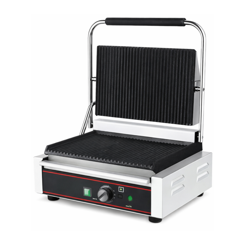 Grill panini électrique professionnel strié