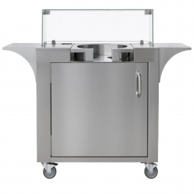 Chariot à Crêpes 1 Crêpière  - Inox avec Rangement