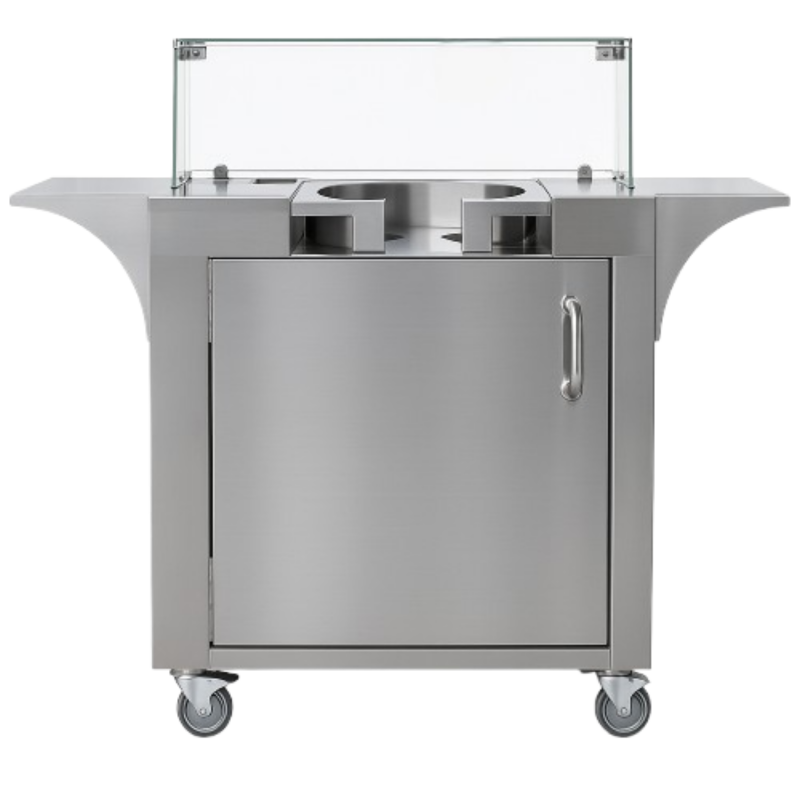 Chariot à Crêpes 1 Crêpière  - Inox avec Rangement