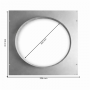 Platine virole - diamètre 340mm pour hotte