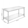 Table inox professionnelle Centrale prof. 700 mm
