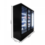 Armoire réfrigérée libre service 3 portes vitrées - 1600 L