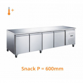 Tour réfrigéré positif 4 portes profondeur 600mm