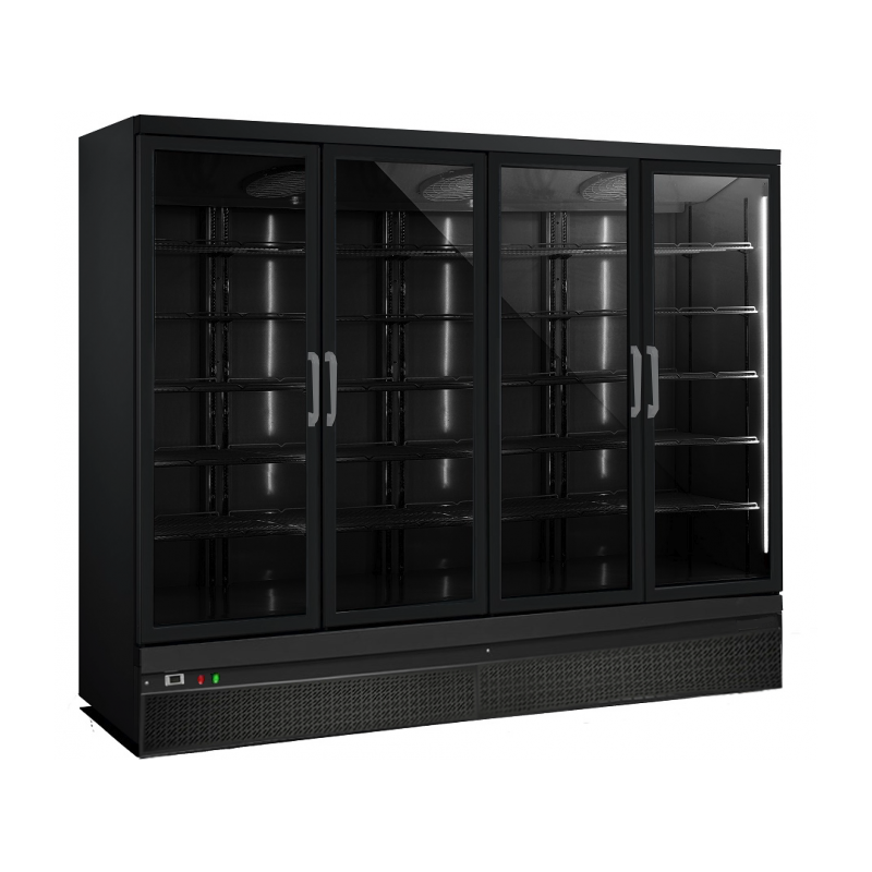 Armoire réfrigérée libre service avec 4 portes battantes positive - modèle déclassé