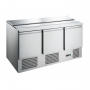 Saladette réfrigérée capot inox relevable 3 portes