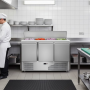 Saladette réfrigérée capot inox relevable 3 portes