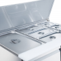 Saladette réfrigérée capot inox relevable 3 portes