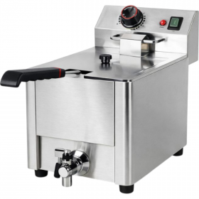Friteuse électrique avec vanne de vidange - 8 Litres