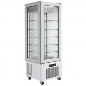 Vitrine négative 4 faces vitrées 475 litres blanche - Congélateur