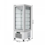 Vitrine négative 4 faces vitrées 475 litres blanche - Congélateur