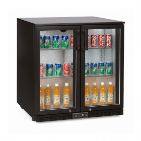 Arrière bar réfrigéré 2 portes vitrées battantes