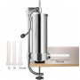 Poussoir à Saucisses Manuel Inox 3L - 3 Tubes - Pince de Table