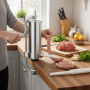 Poussoir à Saucisses Manuel Inox 3L - 3 Tubes - Pince de Table
