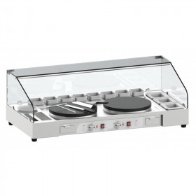 Plan de Travail Amovible pour 2 Crêpières - Avec Accessoires Inclus