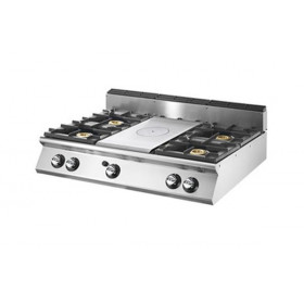 Plaque coup de feu professionnelle Virtus 700 - Grande plaque 760 x 540 mm  - Sans feux