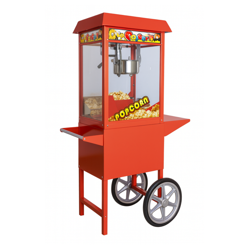 Machine à pop corn sur chariot