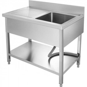 Plonge 1 Bac à Droite - 1000 x 700 mm