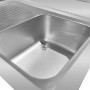 Plonge 1 Bac à Droite - 1000 x 700 mm