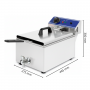 Friteuse électrique avec vanne de vidange - 6 Litres