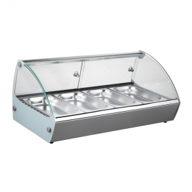 Vitrine chauffante service arrière 4 x GN 1/3