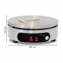 Crêpière Ronde Professionnelle Électrique 3000W – Plaque Fonte 40 cm