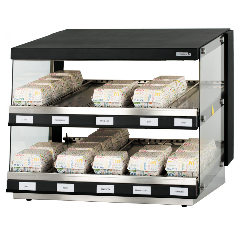 Vitrine chaude de présentation pour burger Casselin