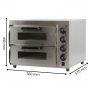 Four à pizza électrique compact double 2 X ø40cm