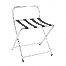 Porte-bagages argenté avec dossier