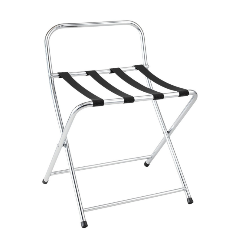 Porte-bagages argenté avec dossier