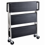 Chariot de service pliant - 3 Plateaux