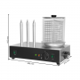Chauffe hot dog électrique 3 plots