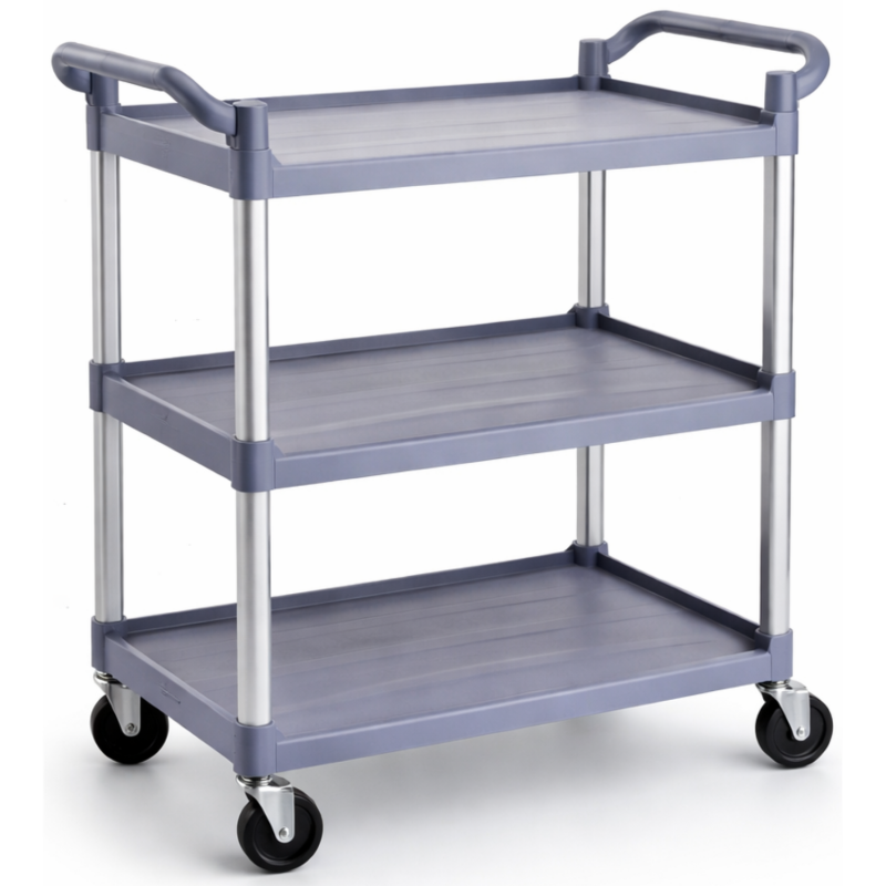 Chariot de service 3 niveaux – Polypropylène gris