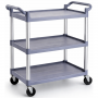 Chariot de service 3 niveaux – Polypropylène gris