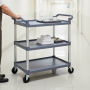 Chariot de service 3 niveaux – Polypropylène gris