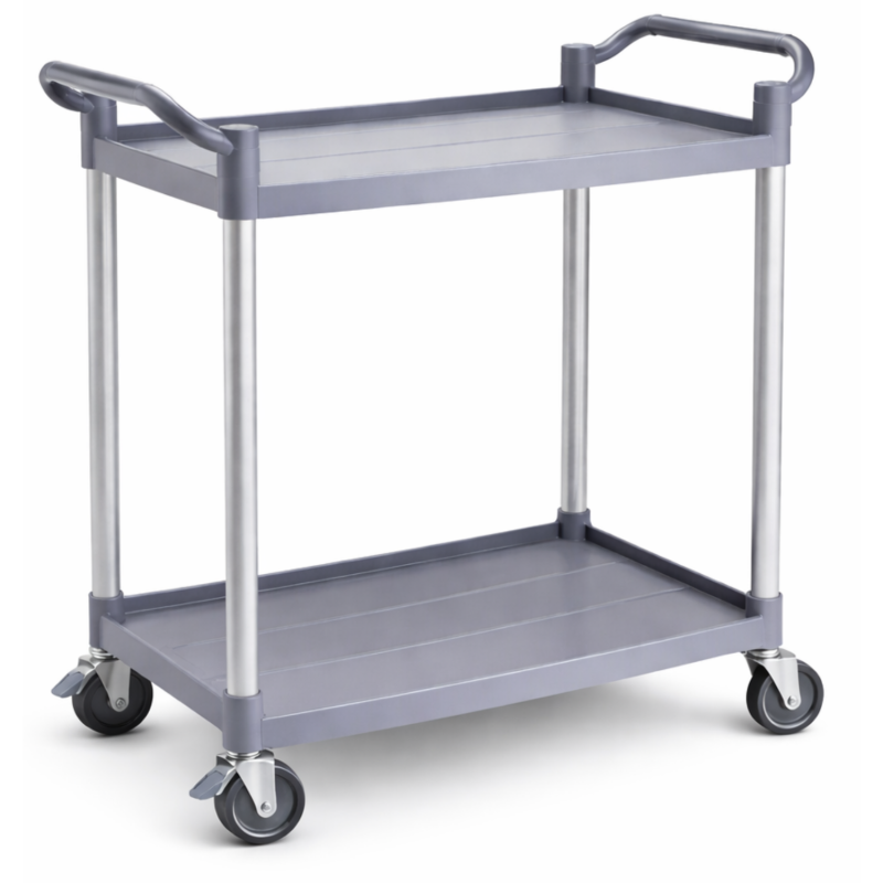 Chariot de service 2 niveaux – Polypropylène gris