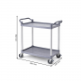 Chariot de service 2 niveaux – Polypropylène gris