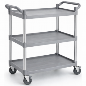 Chariot de service 3 niveaux – Polypropylène gris