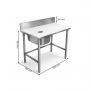 Table de préparation poisson sans bac de rinçage 1000 x 600 mm