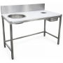 Table de préparation poisson 1 bac de rinçage 1000 x 600 mm