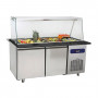 Vitrine saladette / bain marie linéaire à composer sur commande