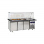 Vitrine saladette / bain marie linéaire à composer sur commande