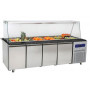 Vitrine saladette / bain marie linéaire à composer sur commande