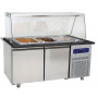 Vitrine saladette / bain marie linéaire à composer sur commande