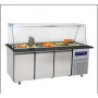 Vitrine saladette / bain marie linéaire à composer sur commande