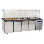 Vitrine saladette / bain marie linéaire à composer sur commande