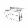 Table de préparation poisson 1 bac de rinçage 1400 x 600 mm